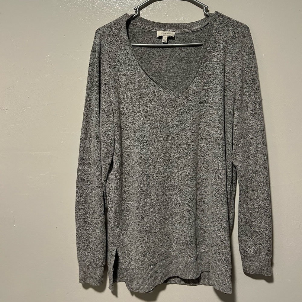 Lucky Brand oversized gray slouchy sweater